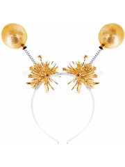 Gold Metallic Ball Bopper Headband - 1