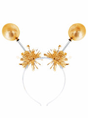 Gold Metallic Ball Bopper Headband 1
