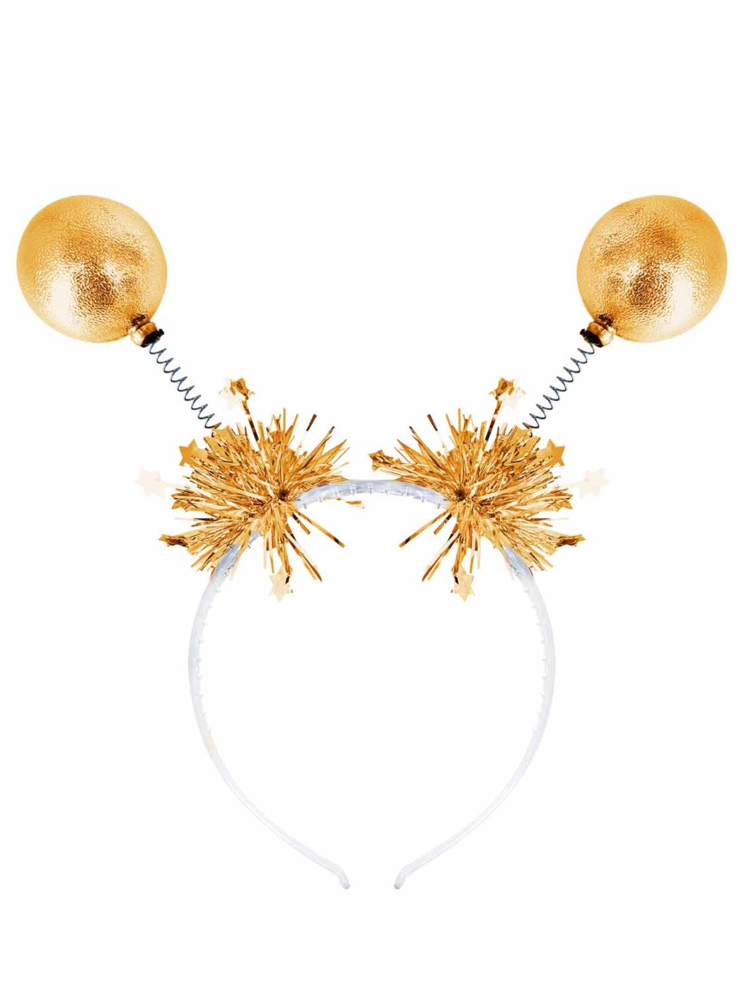 Gold Metallic Ball Bopper Headband 1