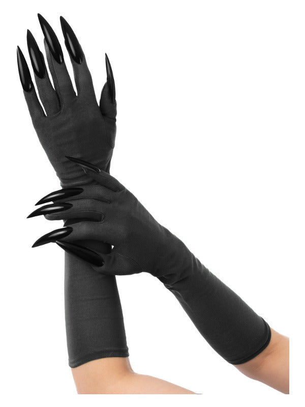 Black Cat Gloves with Black Claws - 2