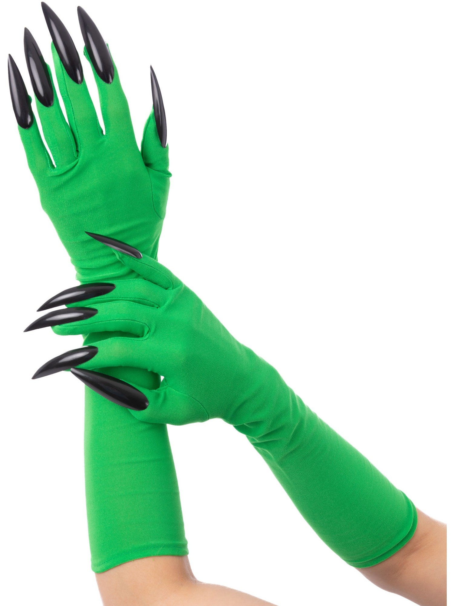 Green Wicked Witch Gloves, with Black Nails 1