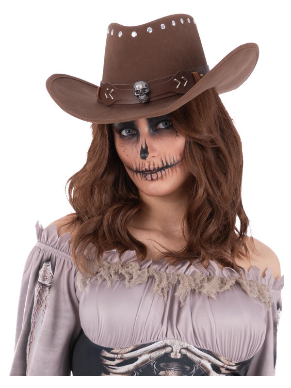 Adults Skeleton Outlaw Cowboy Hat - 2