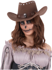 Adults Skeleton Outlaw Cowboy Hat 1