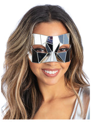 Silver Mirrored Masquerade Eyemask - 1