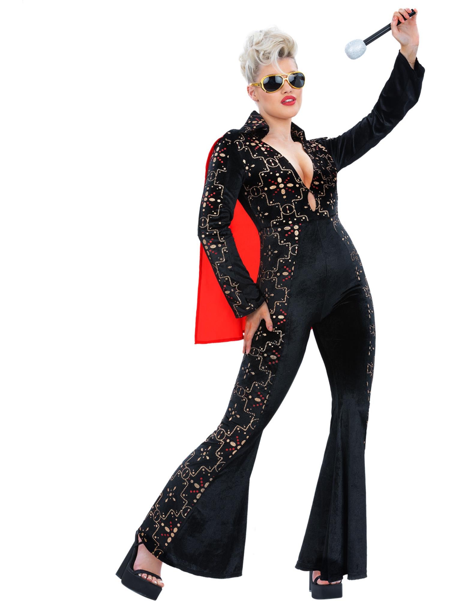 Elvis Black Rhinestone Costume 1