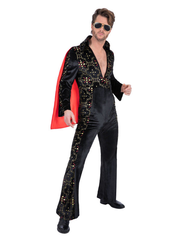 Elvis Black Rhinestone Costume - 2