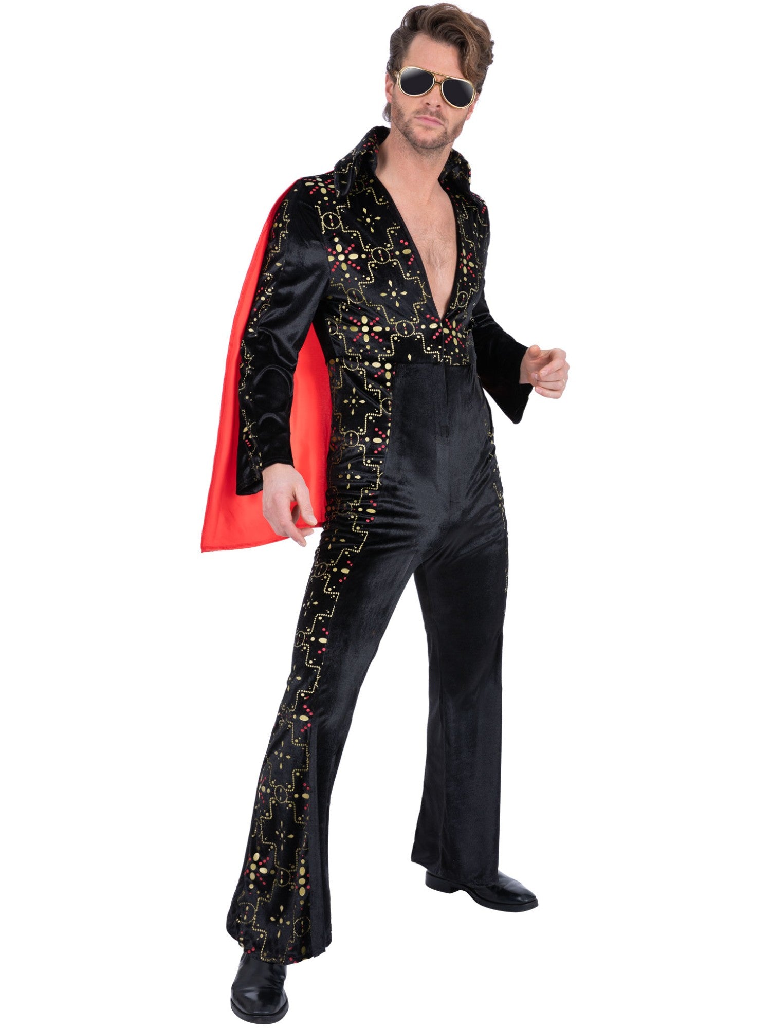 Elvis Black Rhinestone Costume 1