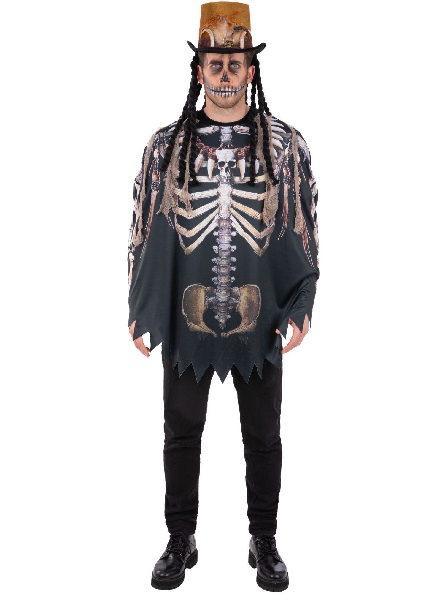 Voodoo Witch Doctor Poncho, Adult 1