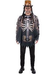 Voodoo Witch Doctor Poncho, Adult 1