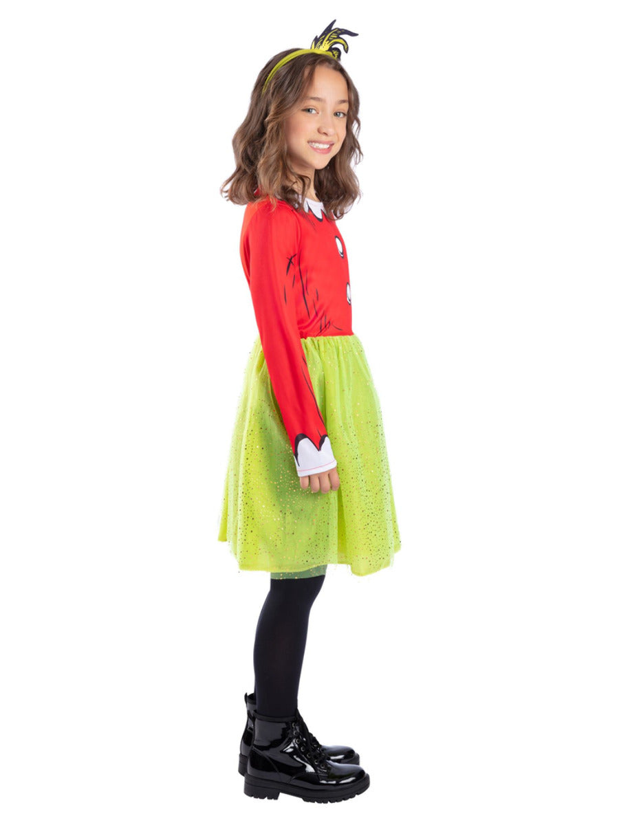 Dr Seuss The Grinch Santa Girls Costume - 4