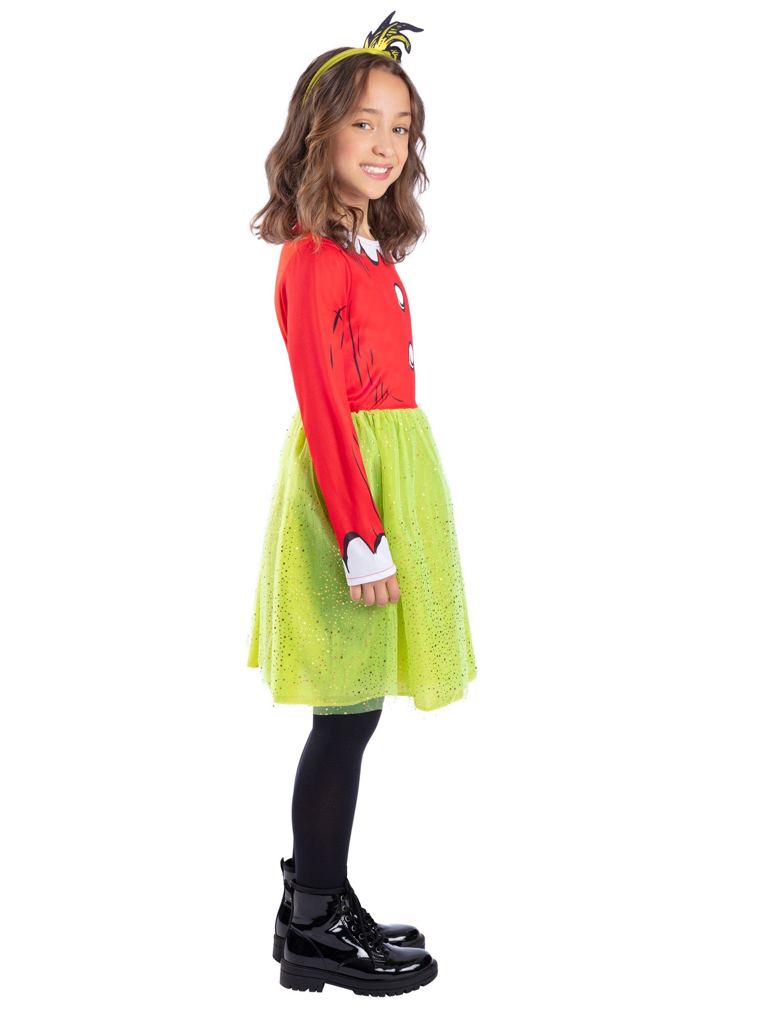 Dr Seuss The Grinch Santa Girls Costume 3