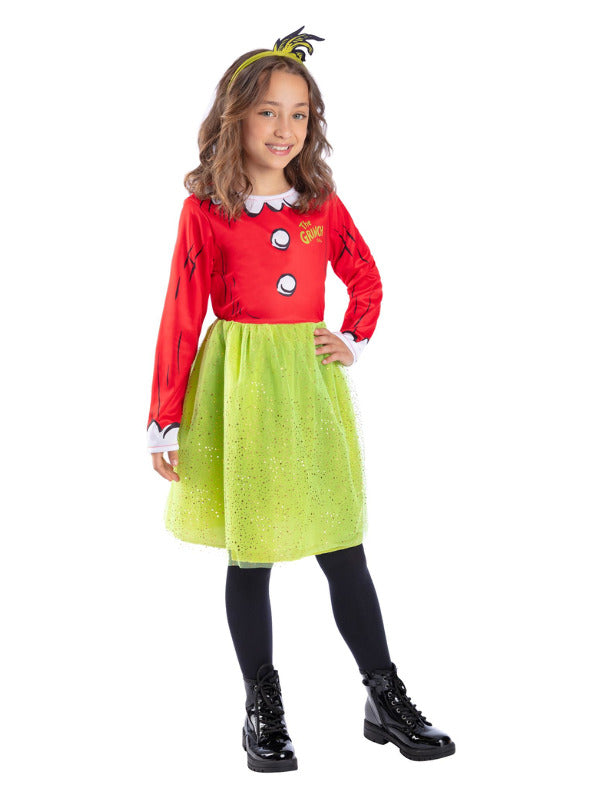 Dr Seuss The Grinch Santa Girls Costume - 2