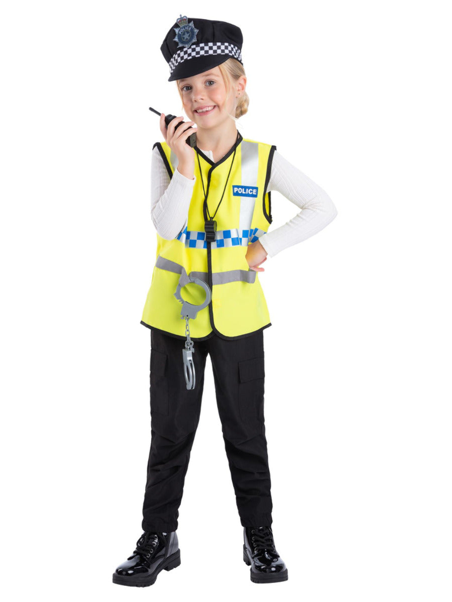 UK Police Kit with Vest,Hat&5 Pieces ToyAccessorie - 1