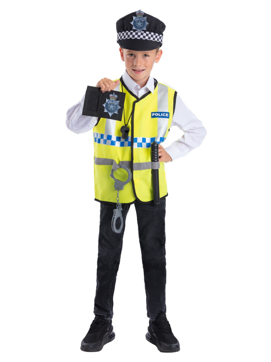 UK Police Kit with Vest,Hat&5 Pieces ToyAccessorie - 5