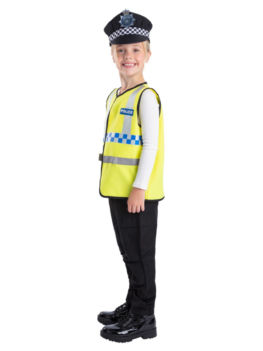 UK Police Kit with Vest,Hat&5 Pieces ToyAccessorie - 4