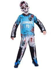 Zombie FC Footballer Skeleton Costume, Blue 1