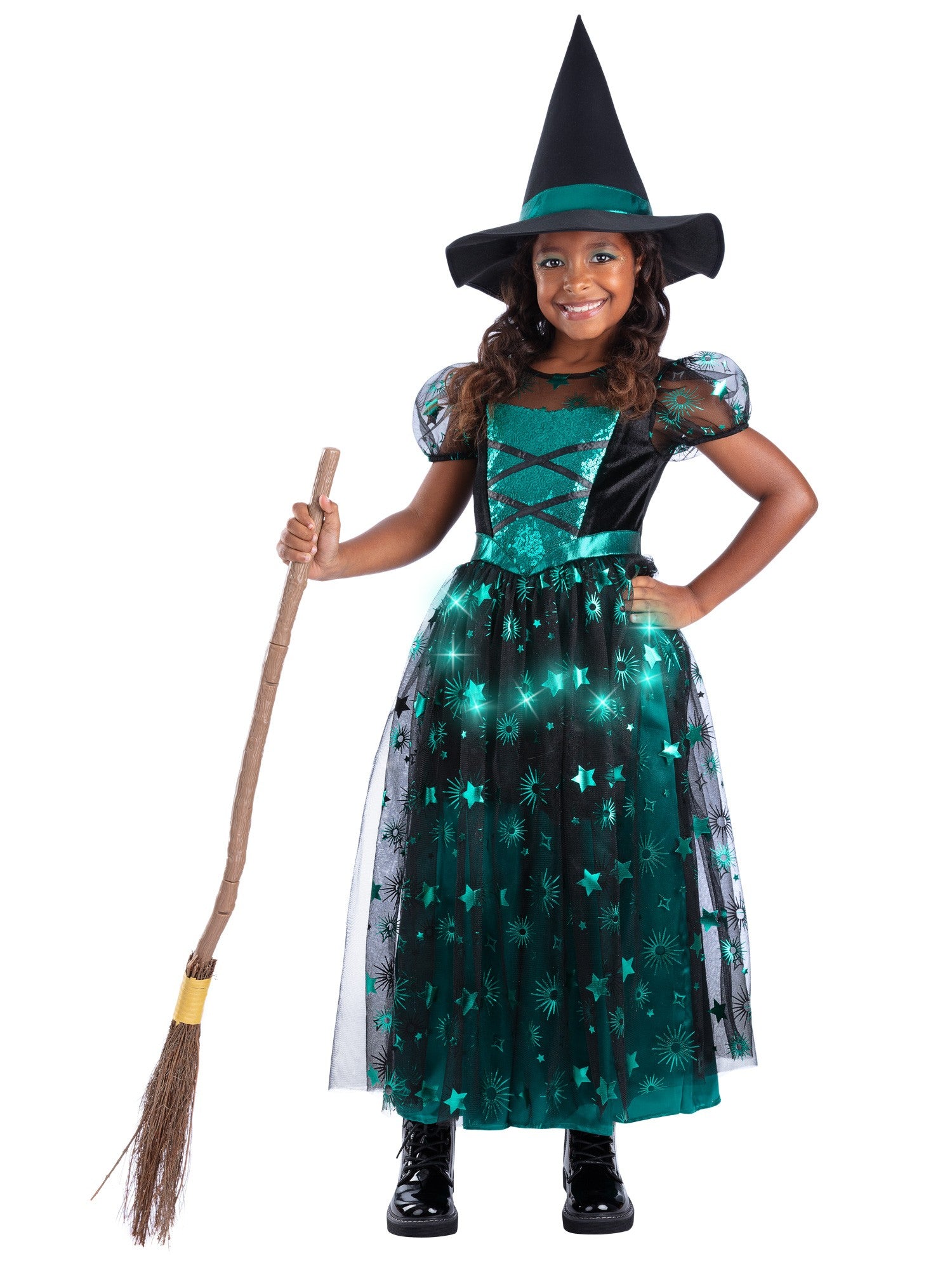 Emerald Witch Light Up Costume 1