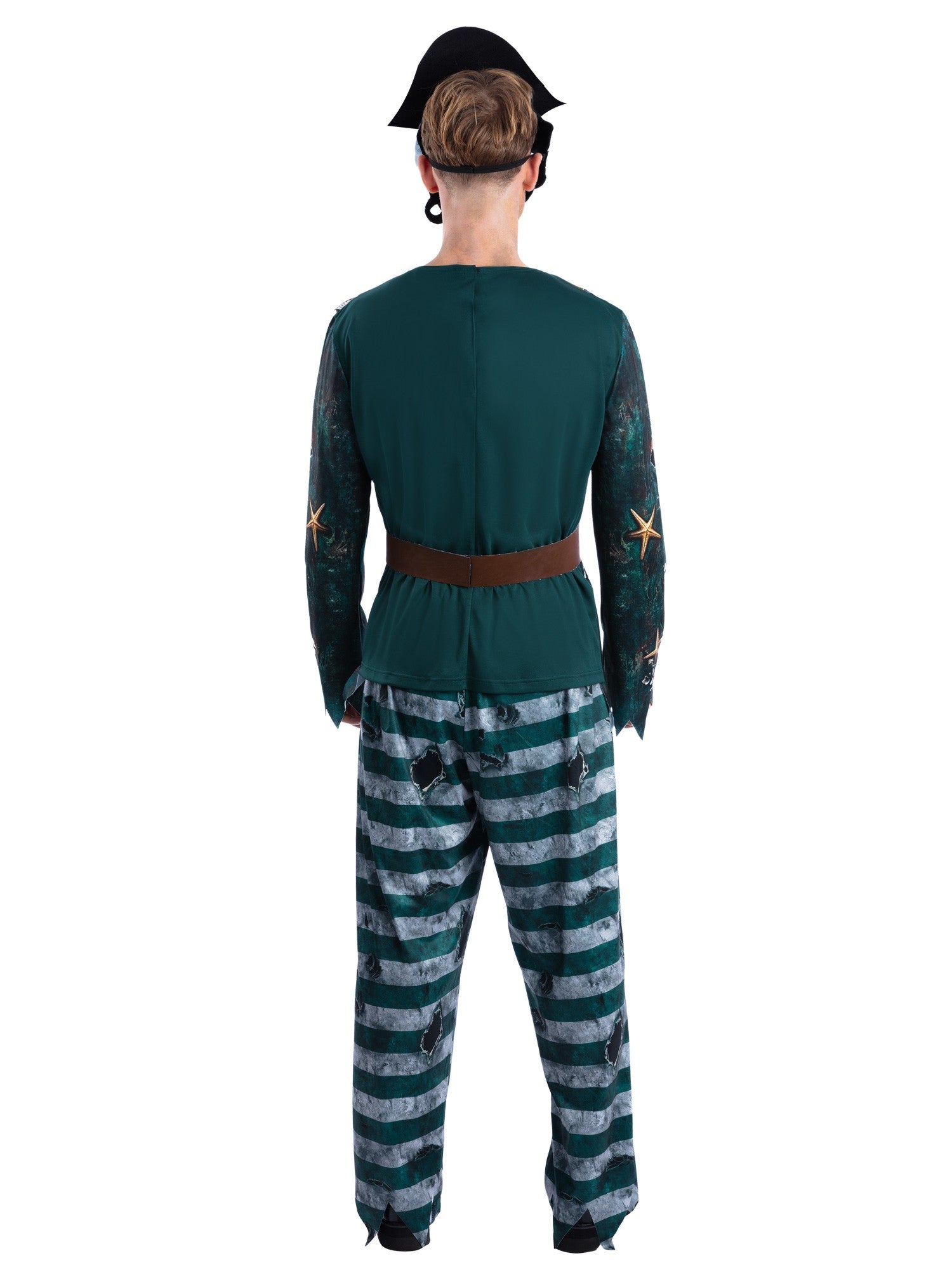 Skeleton Pirate Captain Costume, Printed Top 2