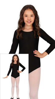 LONG SLEEVE BLACK MAILLOT