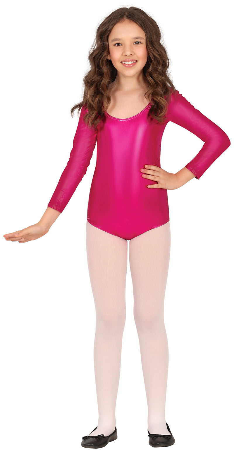 LONG SLEEVE METAL.FUCHSIA MAILLOT