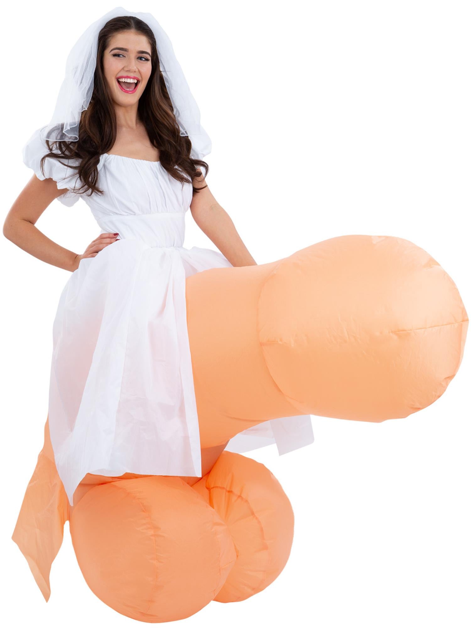 Bride On Inflatable Penis Costume 1