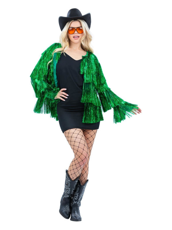 Fever Tinsel Festival Jacket, Green - 2