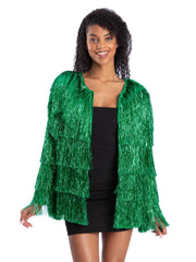 Fever Tinsel Festival Jacket, Green 1