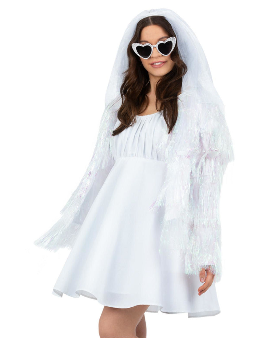 Fever Tinsel Festival Jacket, Iridescent White - 1