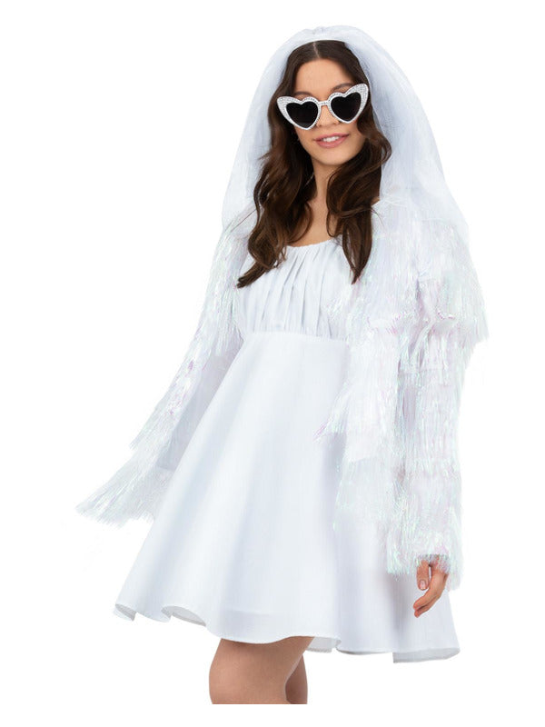 Fever Tinsel Festival Jacket, Iridescent White - 2