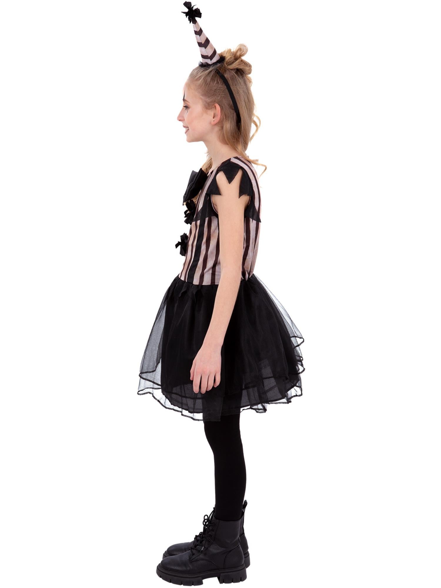 Dark Vintage Clown Costume, Girls 3