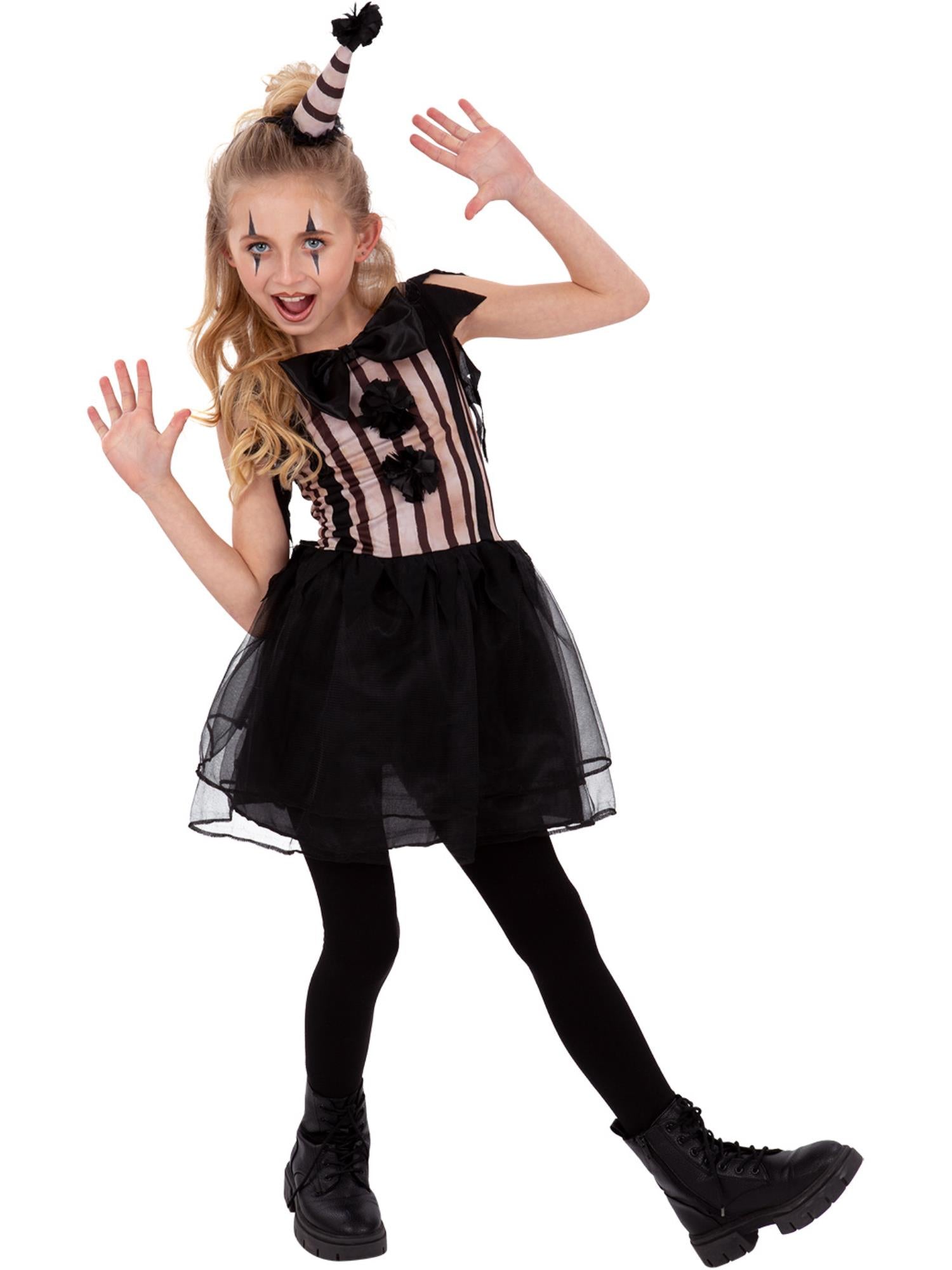 Dark Vintage Clown Costume, Girls 1