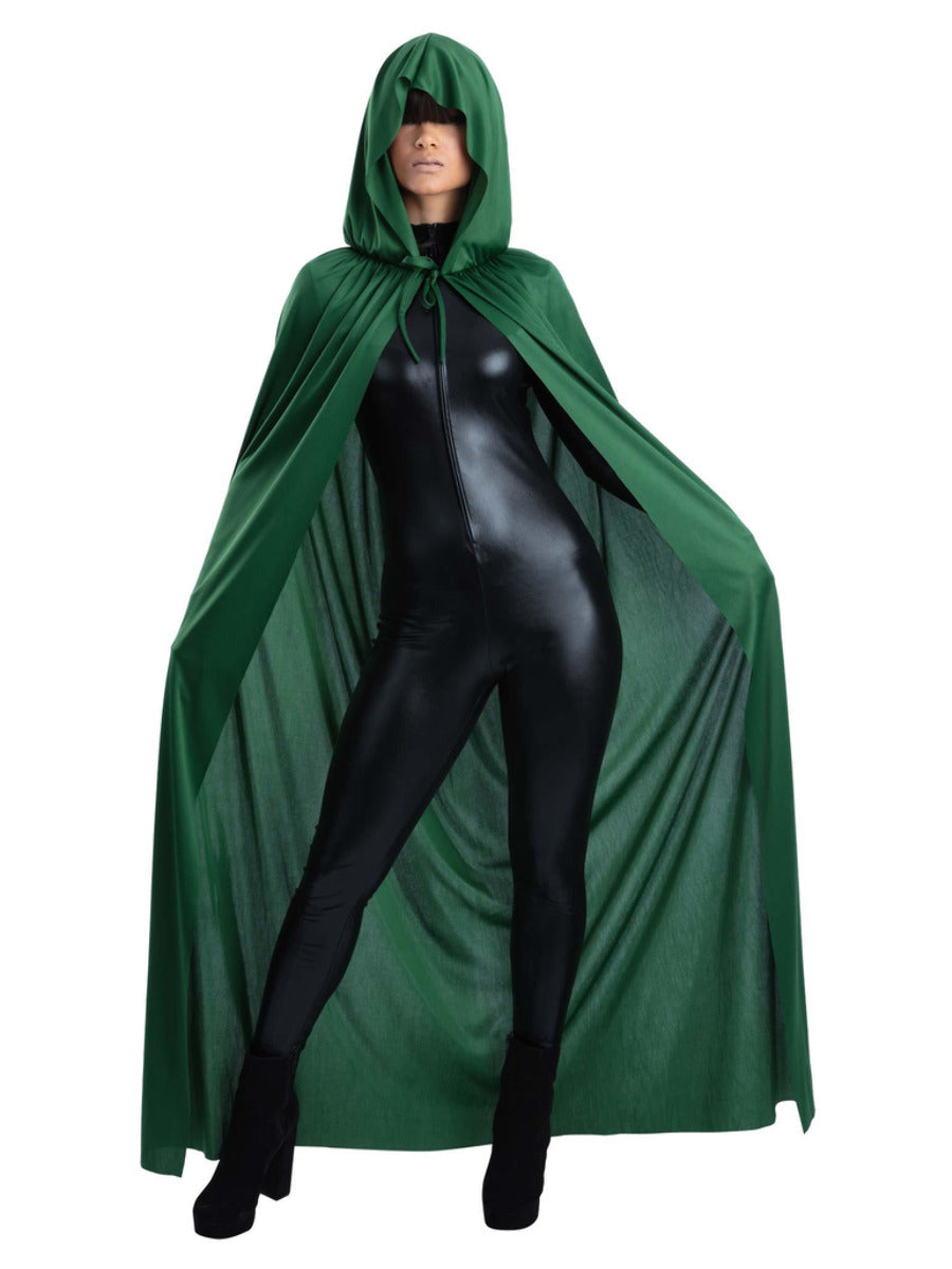 Unisex Green Hooded Cape - 1