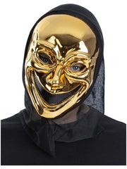 Gold Smiling Killer Hooded Mask - 1