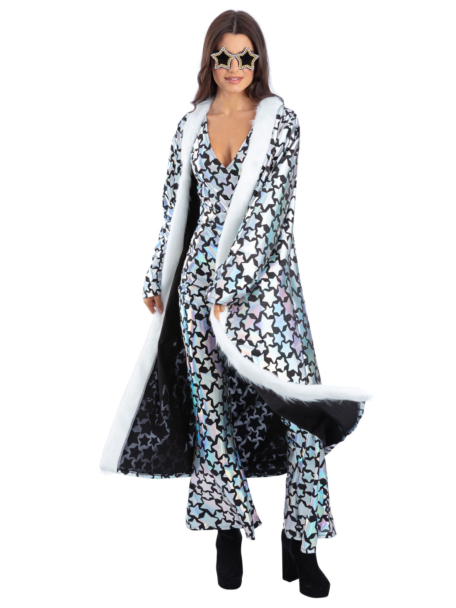 Unisex Star Gazer Coat, Holographic Iridescent 1