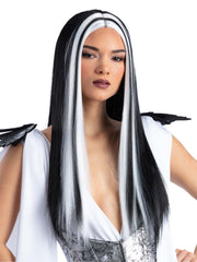 Madame Monster Wig, Black, with White Streaks 1