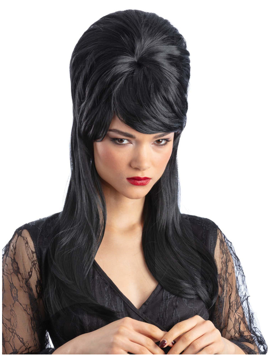 Gothic Mistress Beehive Wig, Black - 1