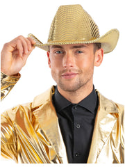 Gold Disco Ball Cowboy Hat - 1