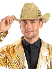Gold Disco Ball Cowboy Hat 1