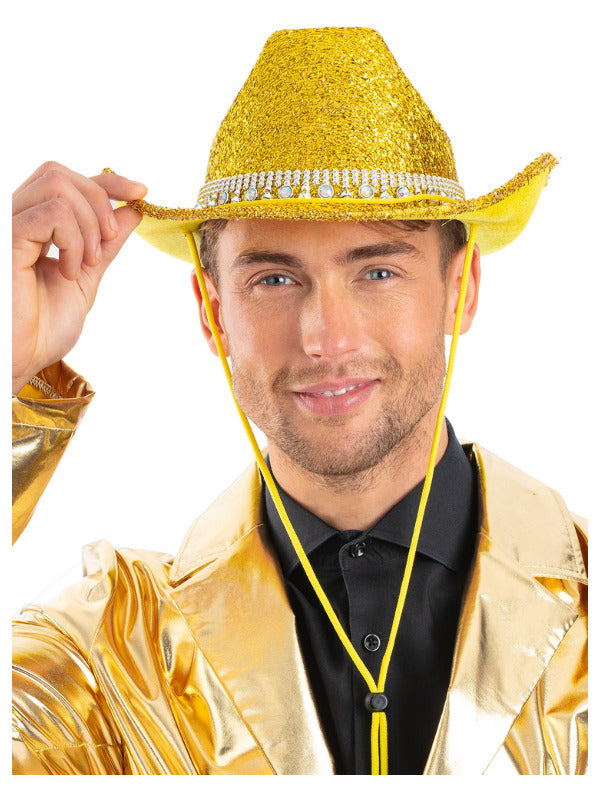 Gold Bling Rhinestone Cowboy Hat - 2