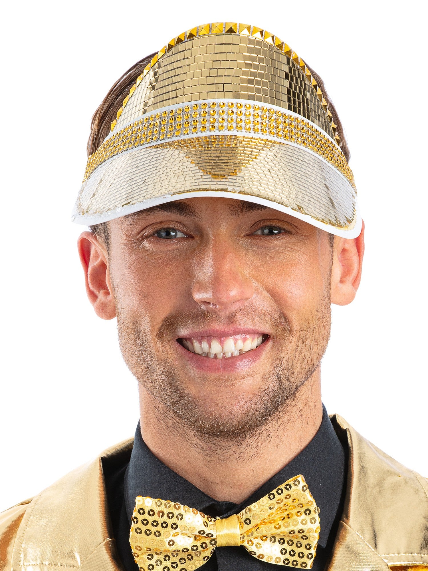 Gold Disco Ball Visor 1