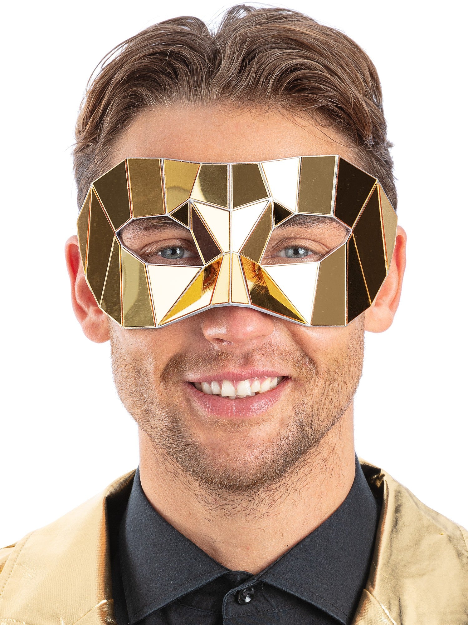 Gold Mirrored Masquerade Eyemask 1