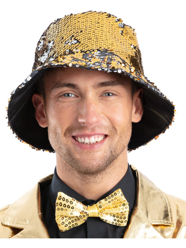 Gold & Silver Sequin Bucket Hat - 2