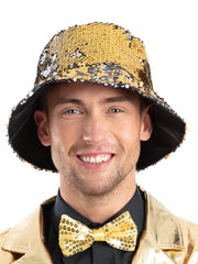Gold & Silver Sequin Bucket Hat 1