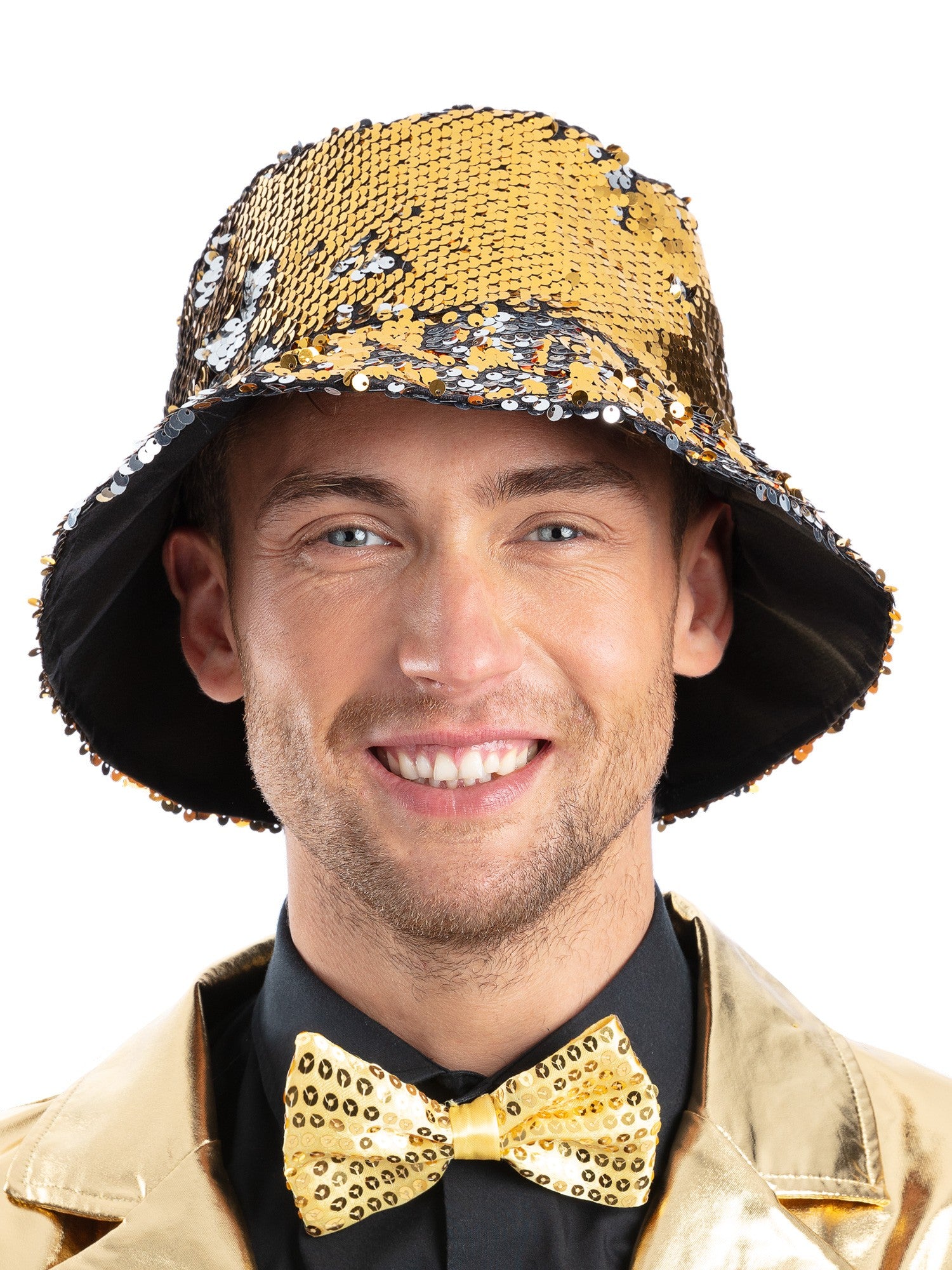 Gold & Silver Sequin Bucket Hat 1