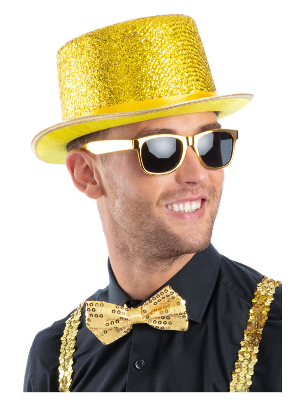 Metallic Gold Lurex Top Hat - 2