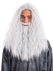 Sorcerer/Wizard Wig & Beard Set, White 1
