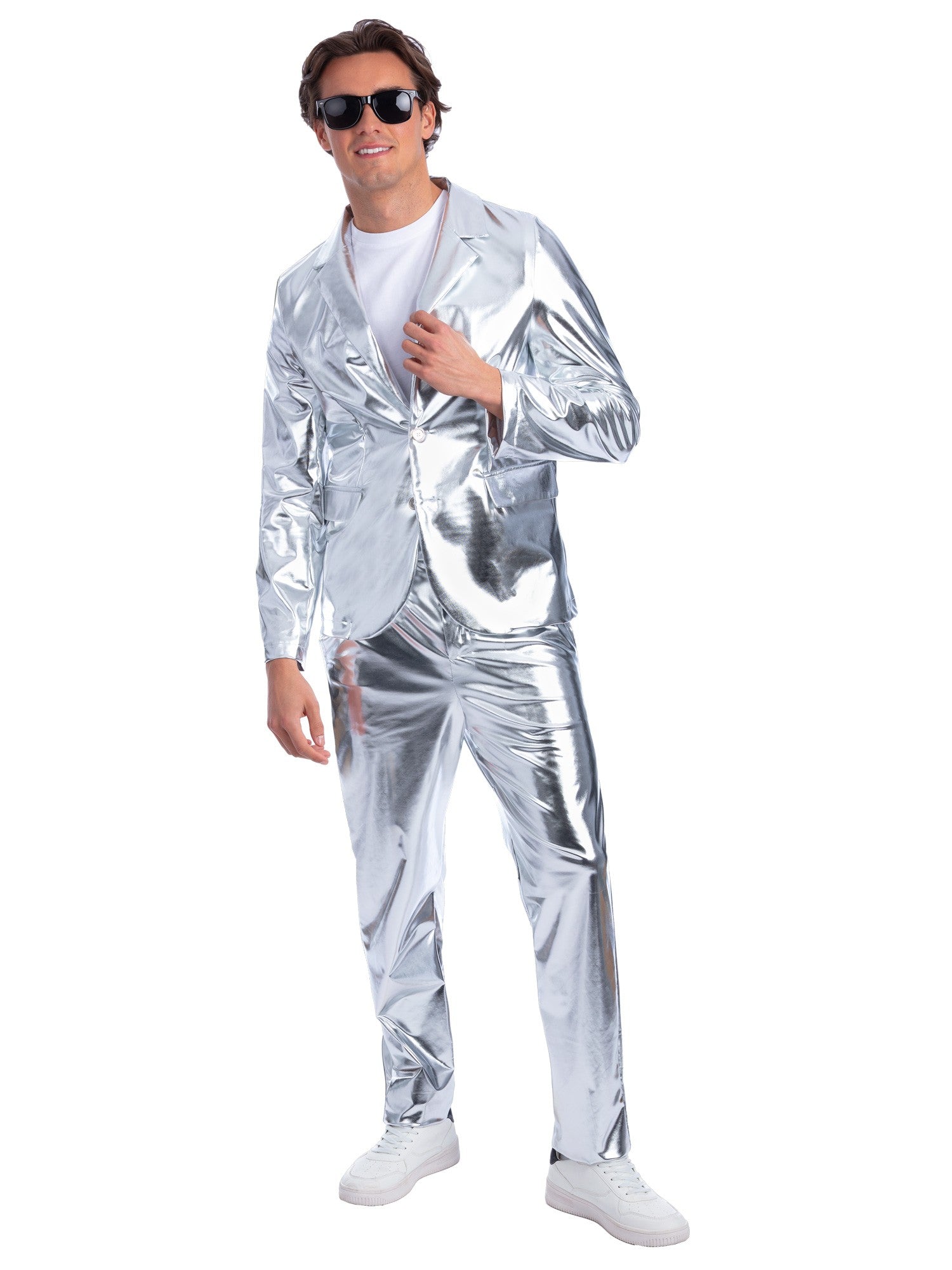 Sterling Silver Jacket, Metallic Silver 1