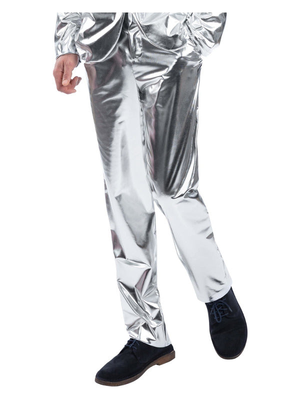 Sterling Silver Trousers, Metallic Silver - 2