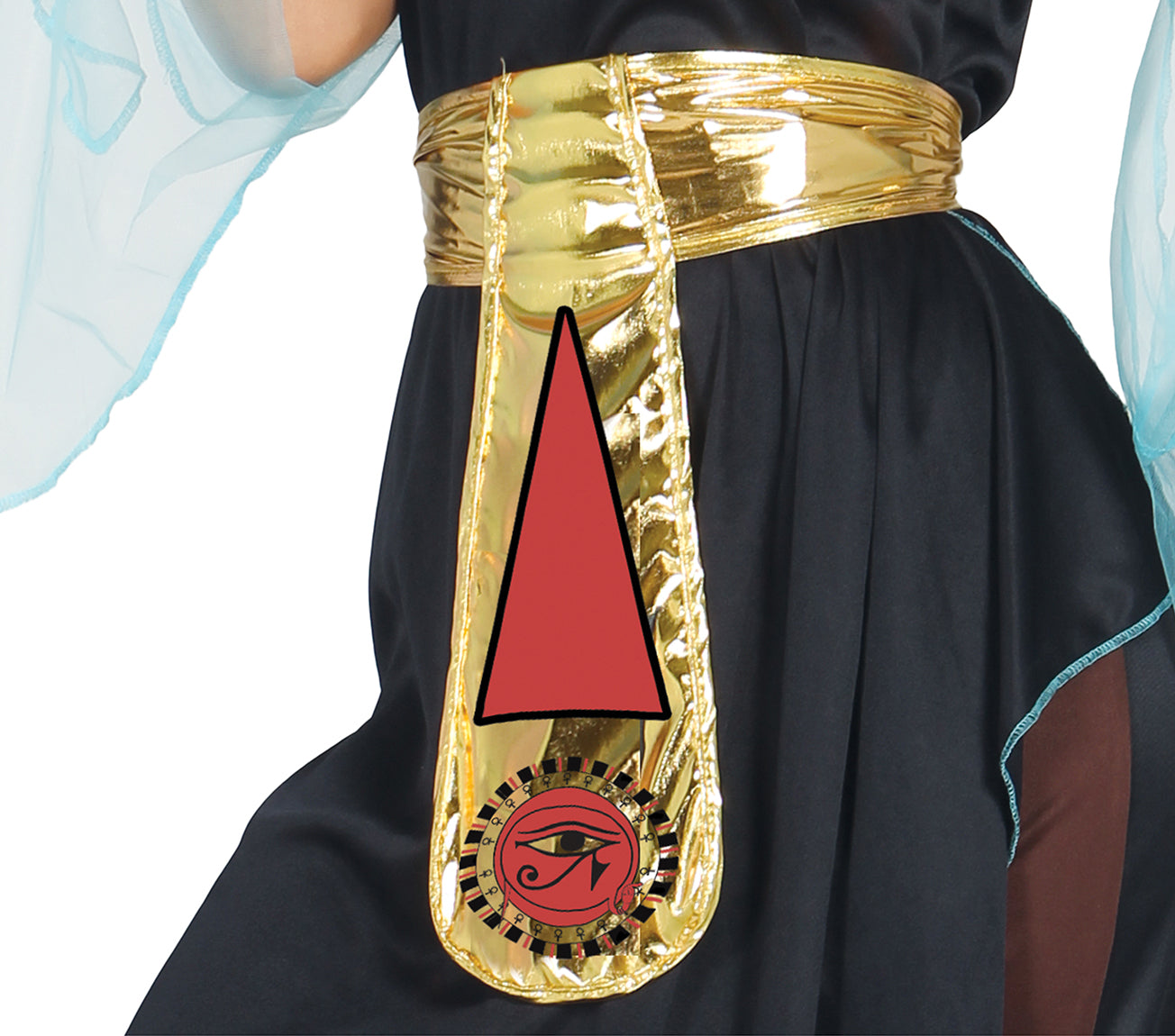 ADULT BLACK NEFERTITI, SIZE XL 44-46