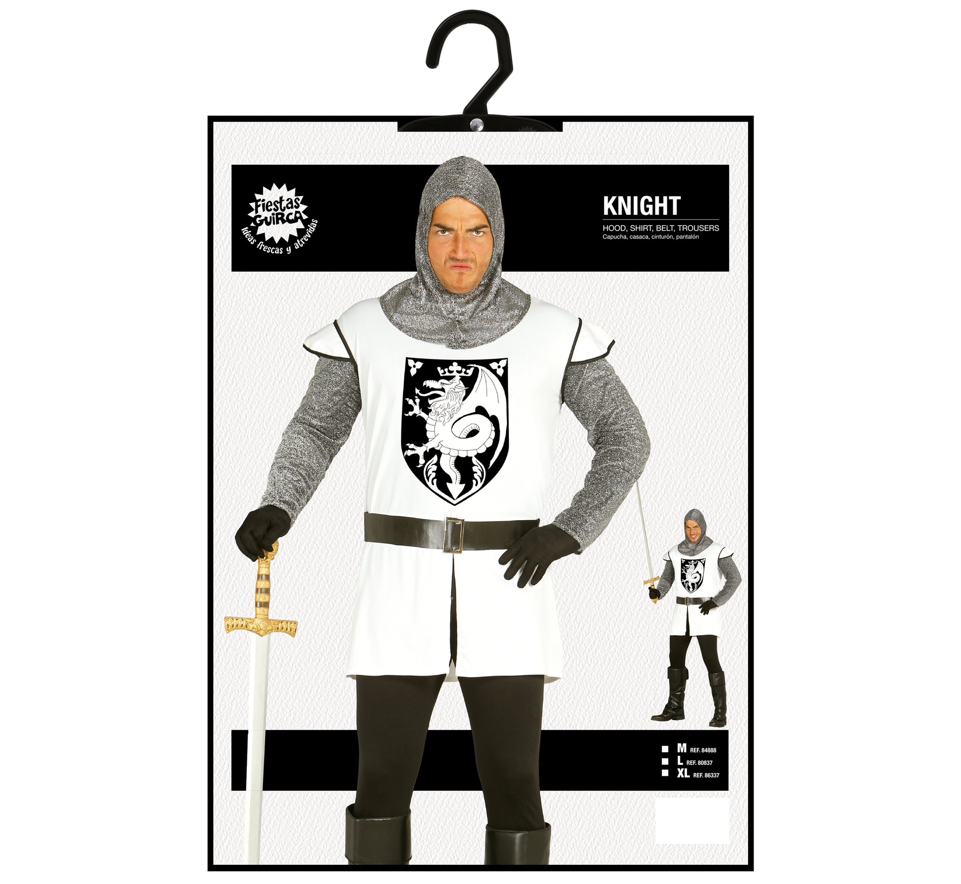 ADULT MEDIEVAL KNIGHT SIZE XL 54-56